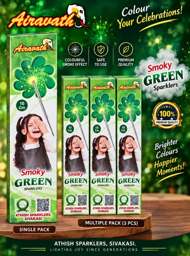 7CM GREEN SPARKLERS